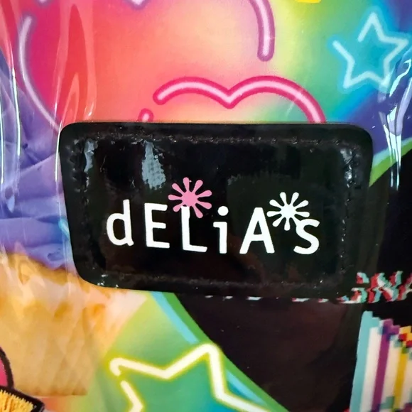 dELiA*s Colorful Graphic Tote with Black Handles - Picture 2 of 7